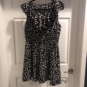 Navy with White Hearts Dress